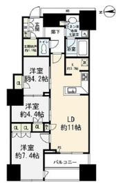 富久クロスコンフォートタワー(Tomihisa Cross)  29階 間取り図