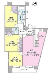 ブランズ赤坂 5階 間取り図