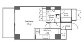 プライムアーバン新宿夏目坂タワーレジデンス 2404 間取り図