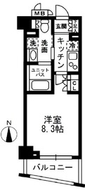 レジディア中落合 A104 間取り図