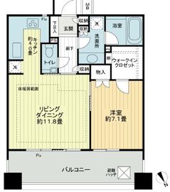 ライオンズタワー五反田 18階 間取り図