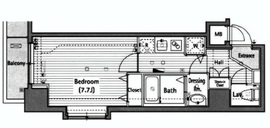 グランド・ガーラ西麻布 3階 間取り図