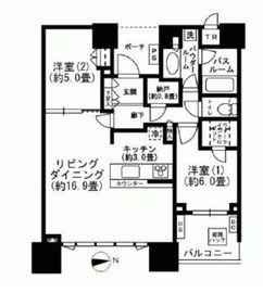 ドゥ・トゥール 28階 間取り図