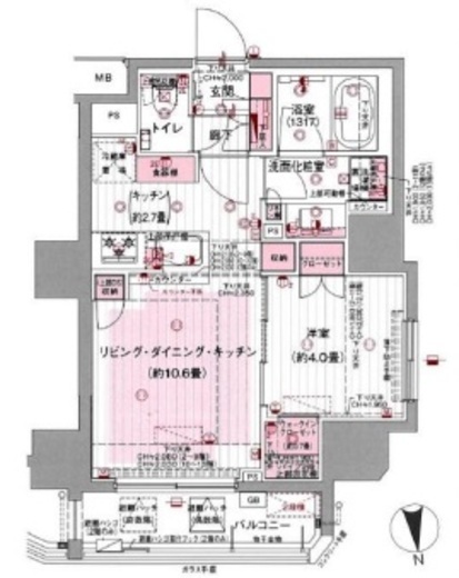 ウィルローズ市谷柳町 12階 間取り図