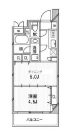 デュオステージ白金高輪 603 間取り図