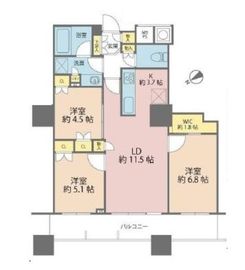 ザ・パークハウス西新宿タワー60 35階 間取り図