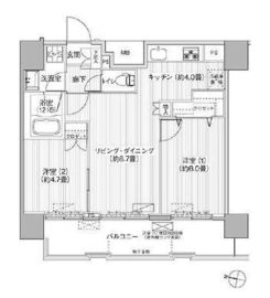 コスモグランス南品川 1301 間取り図