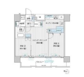 コスモグランス南品川 1401 間取り図