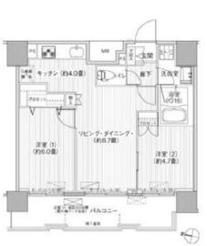 コスモグランス南品川 1103 間取り図