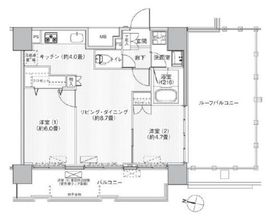 コスモグランス南品川 1203 間取り図