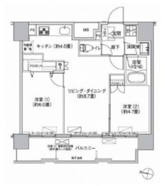 コスモグランス南品川 1303 間取り図