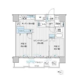 コスモグランス南品川 1403 間取り図