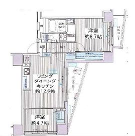 コスモグランス南品川 1104 間取り図