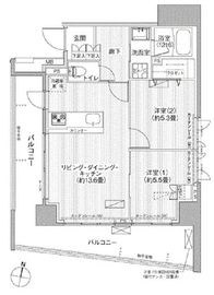 コスモグランス南品川 1404 間取り図