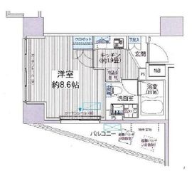 コスモグランス南品川 307 間取り図