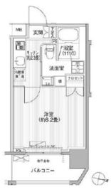 コスモグランス南品川 208 間取り図