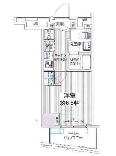 コスモグランス南品川 909 間取り図