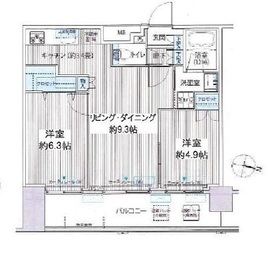 コスモグランス南品川 1106 間取り図