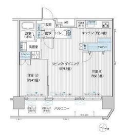 コスモグランス南品川 1306 間取り図