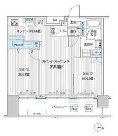 コスモグランス南品川 1405 間取り図