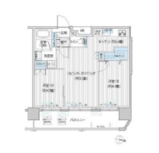 コスモグランス南品川 1406 間取り図