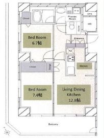 ベラカーサ南池袋 1407 間取り図