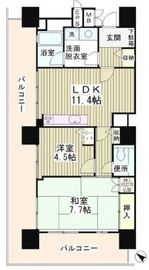 ムーンアイランドタワー 4階 間取り図