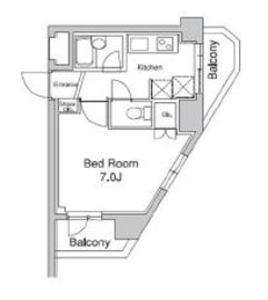 プラウドフラット代々木上原 804 間取り図