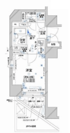 コンシェリア新橋 8階 間取り図