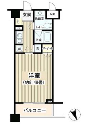 ノナプレイス渋谷富ヶ谷 308 間取り図