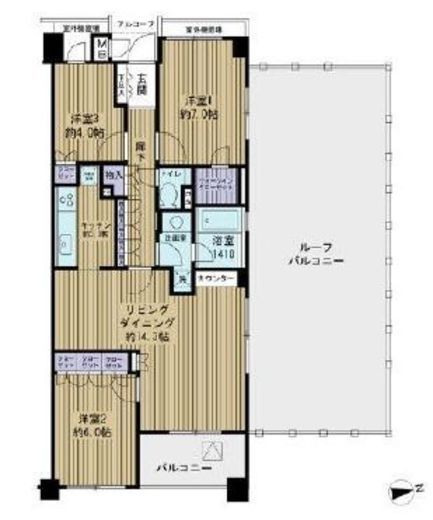 アデニウム学芸大学 3階 間取り図