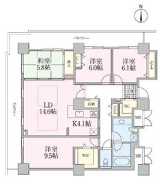 ロイヤルパークスタワー南千住 2201 間取り図