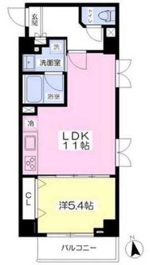 ミア高輪 2A 間取り図