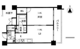 クリプトメリア目黒 301 間取り図