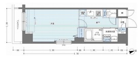 レジディア銀座東 1302 間取り図