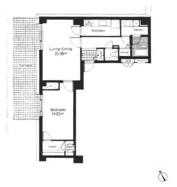 高輪第一マンションズ 408 間取り図