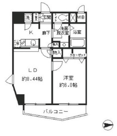 レジディア新中野 601 間取り図