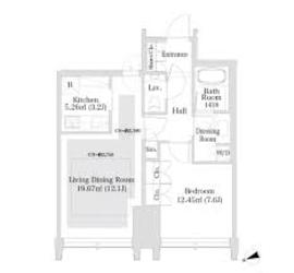 ラ・トゥール新宿グランド 1902 間取り図