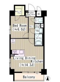 フェールメゾン菊川 205 間取り図