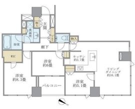 シティタワー有明 18階 間取り図