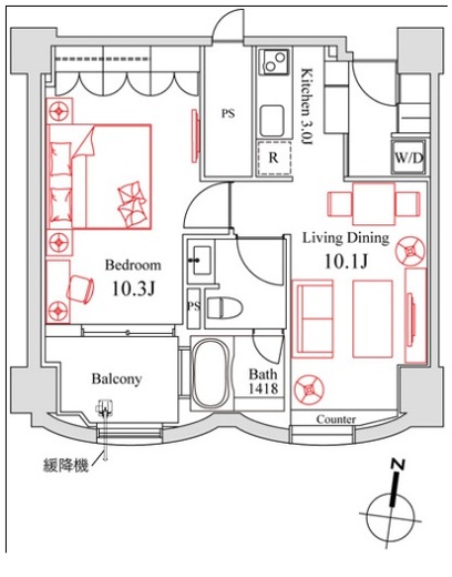 ハンドレッドステイレジデンス 607 間取り図