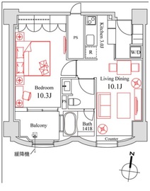 ハンドレッドステイレジデンス 607 間取り図