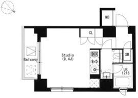 品川イースト 408 間取り図