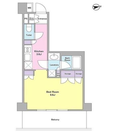 シティカレント代官山 101 間取り図