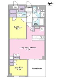 シティカレント代官山 102 間取り図