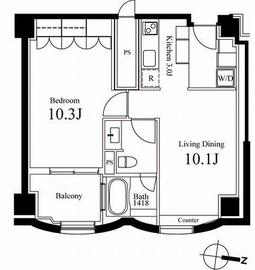 ハンドレッドステイレジデンス 1105 間取り図