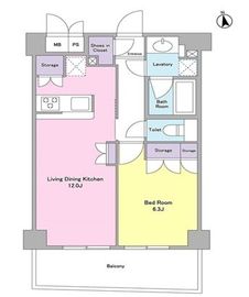 シティカレント代官山 208 間取り図