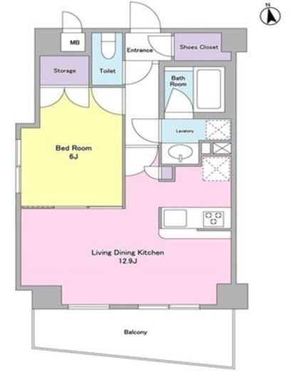 シティカレント代官山 107 間取り図