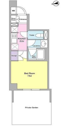 シティカレント代官山 313 間取り図