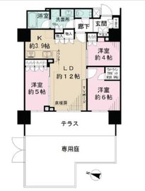 ザ・パークハウス文京江戸川橋 1階 間取り図